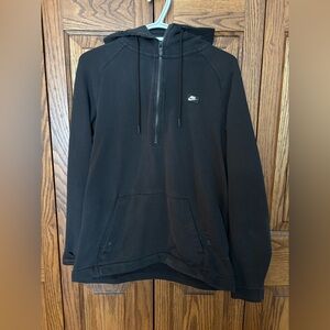Ladies Nike Black Half-Zip Hoodie